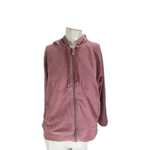 Lululemon Catch A Moment Zip Up Hoodie Size Large Heathered Merlot Sweatshirt - Picture 1 of 6