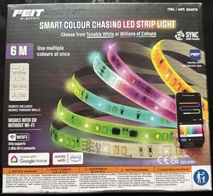 Feit Electric 6m Smart Colour-Chasing LED Strip Light Wi-Fi App Alexa Google - Picture 1 of 4