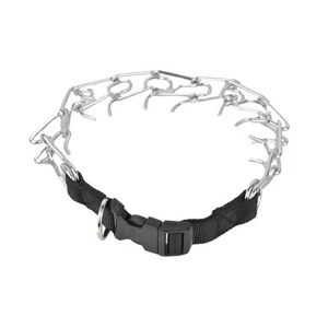 Chrome Plated/Nylon Prong Collar for Dogs, Medium - Adjustable, No-Choke and ... - Picture 1 of 7