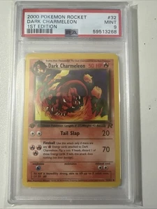 Pokemon PSA 9 Dark Charmeleon 1° Edizione 32/82 Team Rocket Regolare - Foto 1 di 2