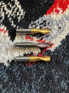 1/2 ZOLL 2 FLÖTE VOLLHARTMETALL SCHAFTFRÄSER / 1 ZOLL NUT X 3 ZOLL GESAMT - Bild 1 von 1