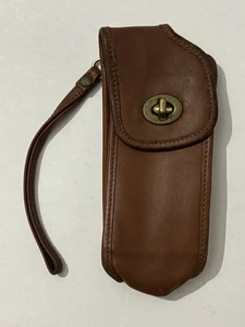 Vintage Coach Legacy hellbraunes Leder Handy Brillen Etui Halter Kalbsleder - Bild 1 von 15