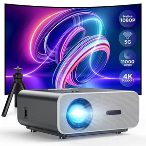 Native 1080P Projector 4K Support, 5G WiFi Bluetooth Portable Projector with ... - Picture 1 of 9