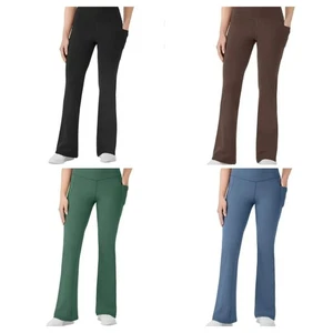 Member's Mark Flare Yoga Pants High Rise Stretch w/ Pockets XS, S, M, L, XL, XXL - Picture 1 of 20