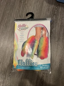 Rubies Fluffies Leg Warmers Fluffy and Fun Rainbow One Size - Picture 1 of 3