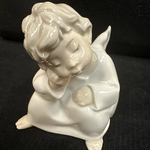 Lladro ANGEL THINKING #4539 Figurine Bisque Porcelain Matte Finish Spain EUC - Picture 1 of 7