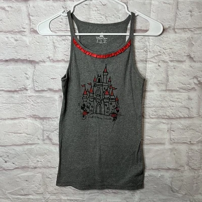 Walt Disney World Girls Tank Top Small Gray Castle Minnie Mouse Graphic Disney - Image 1 of 4