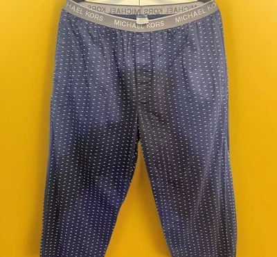 🔥Pantalones de pijama Michael Kors MK Logo AOP Loungewear negros suaves para hombre L usados en excelente estado Foto 1 de 4