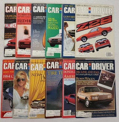 Car And Driver Magazine 1982 Full Year Lot Set Of 12 In Very Good+ Condition Foto 1 de 4