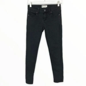 Free People Skinny Jeans 24 Charcoal High Rise Stretch Slim Fit Grunge Vibes - Picture 1 of 7