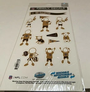 Siskiyou New Orleans Saints Family Decals On Outdoor Rated Re positional Vinyl - Picture 1 of 2