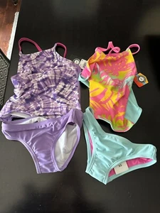 Speedo 2 PC Tankini Swimsuit, Girls XS Lot Of 2 - Picture 1 of 5