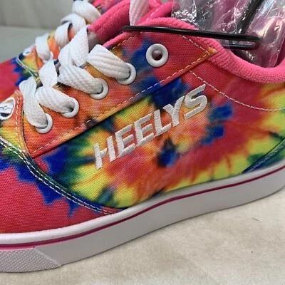 HEELYS Girls Big kid Y4 Pro 20 Prints Wheeled Heel Shoe Neon Pink/Multi Tie Dye - Image 1 of 4