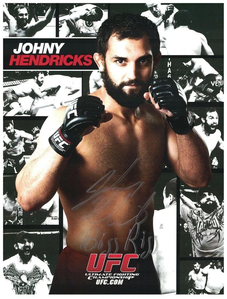 Foto autografiada por UFC Johny Hendricks de 8,5 x 11 Foto 1 de 1
