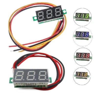Red/Blue/Green 0.28 inch LCD Mini Digital DC Voltmeter Gauge Voltage Detector - Bild 1 von 4
