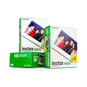 3x Fujifilm Instax Wide Doppelpack ISO 800 Film Sofortbildfilm - Picture 1 of 6