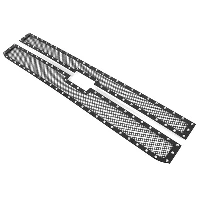 Fits 2015-2019 Chevy Silverado 2500HD/ 3500HD Stainless Black Mesh Rivet Grille - Image 1 of 3