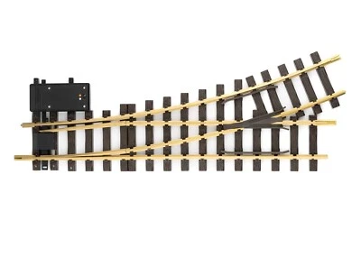 LGB 16150 Electric Turnout Left Hand Switch R3 Track Brass Rail G Scale Garden - Image 1 of 3