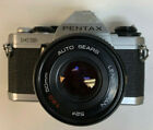 35Mm Pentax Mg Film Camera & Sears Auto 50Mm 1:2.0 Lens Old Vintage Parts Repair