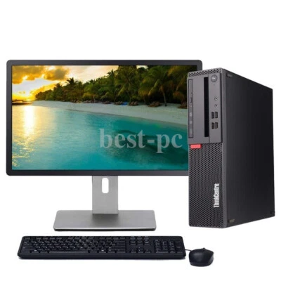 Lenovo Desktop Computer Upto Intel i7 32GB RAM 1TB SSD 24" LCD Window 10 WiFi - Image 1 of 3
