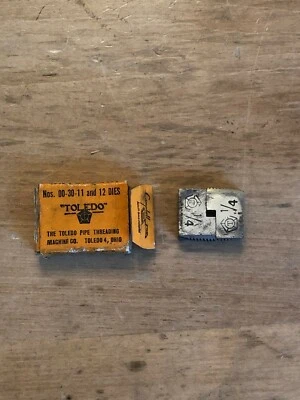 TOLEDO 3/8" PIPE DIE  REPLACEMENT CUTTERS #00-30-11&12 - Image 1 of 4