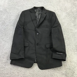 John Varvatos Blazer Boys 16 R Wool Black Sport Coat Jacket Casual Youth Kids - Picture 1 of 12