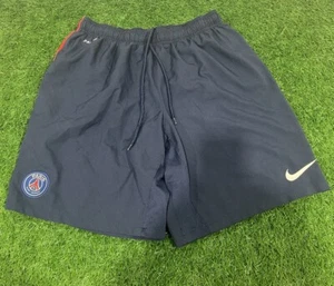 Youth XL PARIS SAINT GERMAIN Navy Blue Red Soccer Shorts CLUB STRIKE PERFORMANCE - Picture 1 of 6