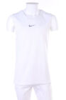 NIKE Sport Shirt ärmellos Logo Print M off-white