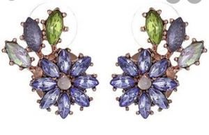 $35 retired BETSEY JOHNSON SPRING FLING FLOWER CLUSTER STUD EARRINGS W28 - Picture 1 of 4