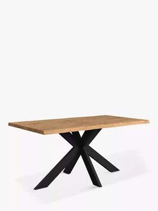 John Lewis Ripley Fixed Dining Table, Natural Edge, Solid Oak Natural Oil, L160 - Picture 1 of 8