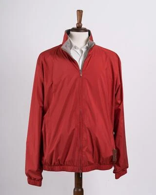Loro Piana $3,750 Grenadine Red Storm System Reversible Cashmere Jacket 3XL - Image 1 of 4