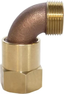Garden Hose Swivel, 3/4-Inch FTP X 3/4-Inch MHT Outlet, Metal Connectors, Adapte - Picture 1 of 12
