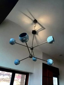 Italienischer Stilnovo-Kronleuchter mit 6 Lichtern | Zuhause im... - Picture 1 of 6