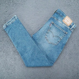 Levis 512 Mens Blue Regular Tapered Jeans Button Fly Stretch Denim 36W 32L - Picture 1 of 10