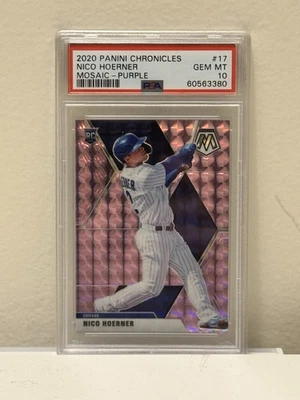 2020 Panini Chronicles  Nico Hoerner Mosaic - Purple - Image 1 of 4