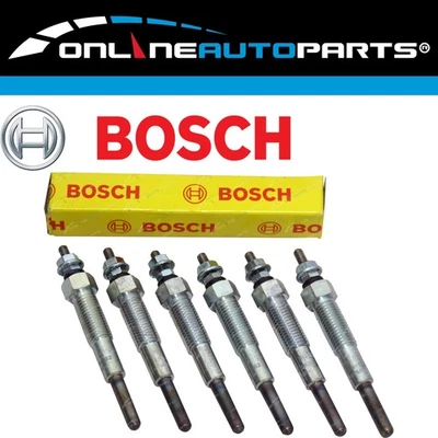 6 Bosch Glow Plugs 12volt for Ford Trader 0711 81~84 Diesel 12v OHV 6cyl ZB 4.1L - Image 1 of 2