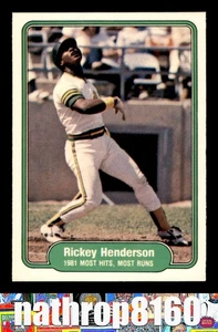 1982 Fleer #643 Rickey Henderson HOF Baseball NM/NM+  Oakland Athletics 8920 - Picture 1 of 4