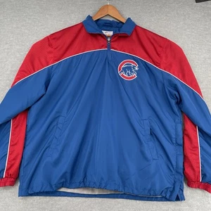 Chicago Cubs Jacke Erwachsene XL Extra Large Blau Reißverschluss Windbreaker Vintage Y2K Herren - Bild 1 von 8