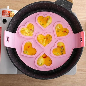 Nonstick Pancake Molds Ring Silicone Fried Egg Mould Reusable Pancake Maker Egg - Picture 1 of 12