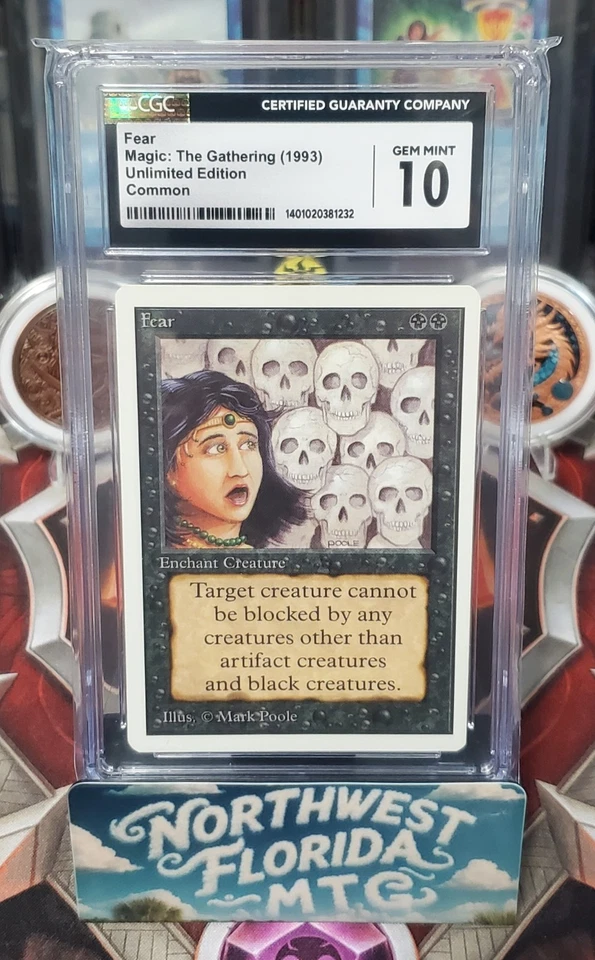 Graded MTG Card - CGC Gem Mint 10 - Unlimited - Fear - Image 1 of 1