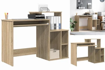Schreibtisch Mit Stauraum Sonoma Eiche 120,5x44x88,5 Cm Werkstoff - Bild 1 von 4