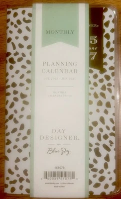 2025-2027 Day Designer for Blue Sky Gold Spotty Planner (3.625" x 6.125") - Image 1 of 4