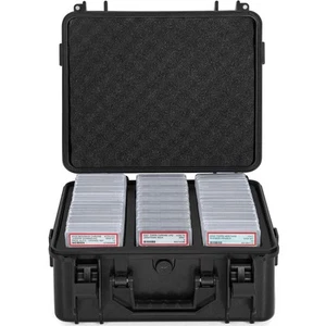 3 Row Graded Card Storage Box, Waterproof Graded Card Case for Sports Cards w... - Picture 1 of 7