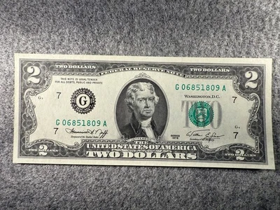 1976 $2 Dollar U.S. Federal Reserve UNC Note Chicago Fr#1935 SPC1142 - Image 1 of 3