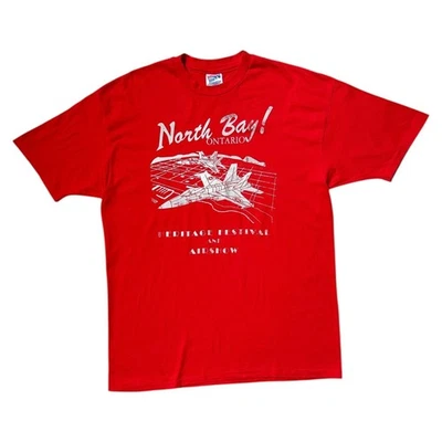 90s Vintage North Bay Ontario T-shirt Heritage Festival Air Show Single Stitch. Foto 1 de 4