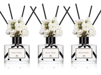 Flower Reed Diffuser Set of 3 for Bathroom Accessories Shelf Decor & Air Fres... - Image 1 of 4