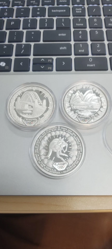 Sydney 2000 Olympic Silver Proof Coins Set of 3 – 1 oz .999 Fine Silver – Royal  - Image 1 of 4