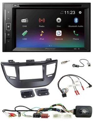 Pioneer Bluetooth Lenkrad USB 2DIN DAB DVD Autoradio für Hyundai Tucson 15-20 sc - Bild 1 von 4