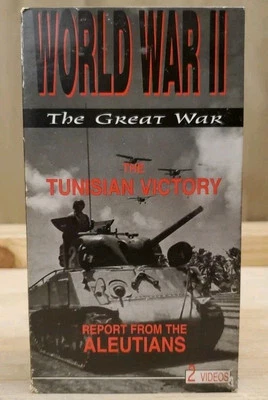 World War Il-The Tunisian Victory & Report From The Aleutians 2 VHS Tape Set - Image 1 of 4