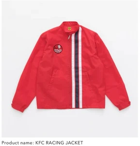 BRAND NEW HUMAN MADE X KENTUCKY FRIED CHICKEN RACING JACKET 2018 RED - LARGE - Picture 1 of 11